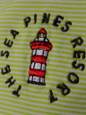 Sea Pines Peter Millar Summer Comfort Green Striped Polo (M) OMG! ⛳️